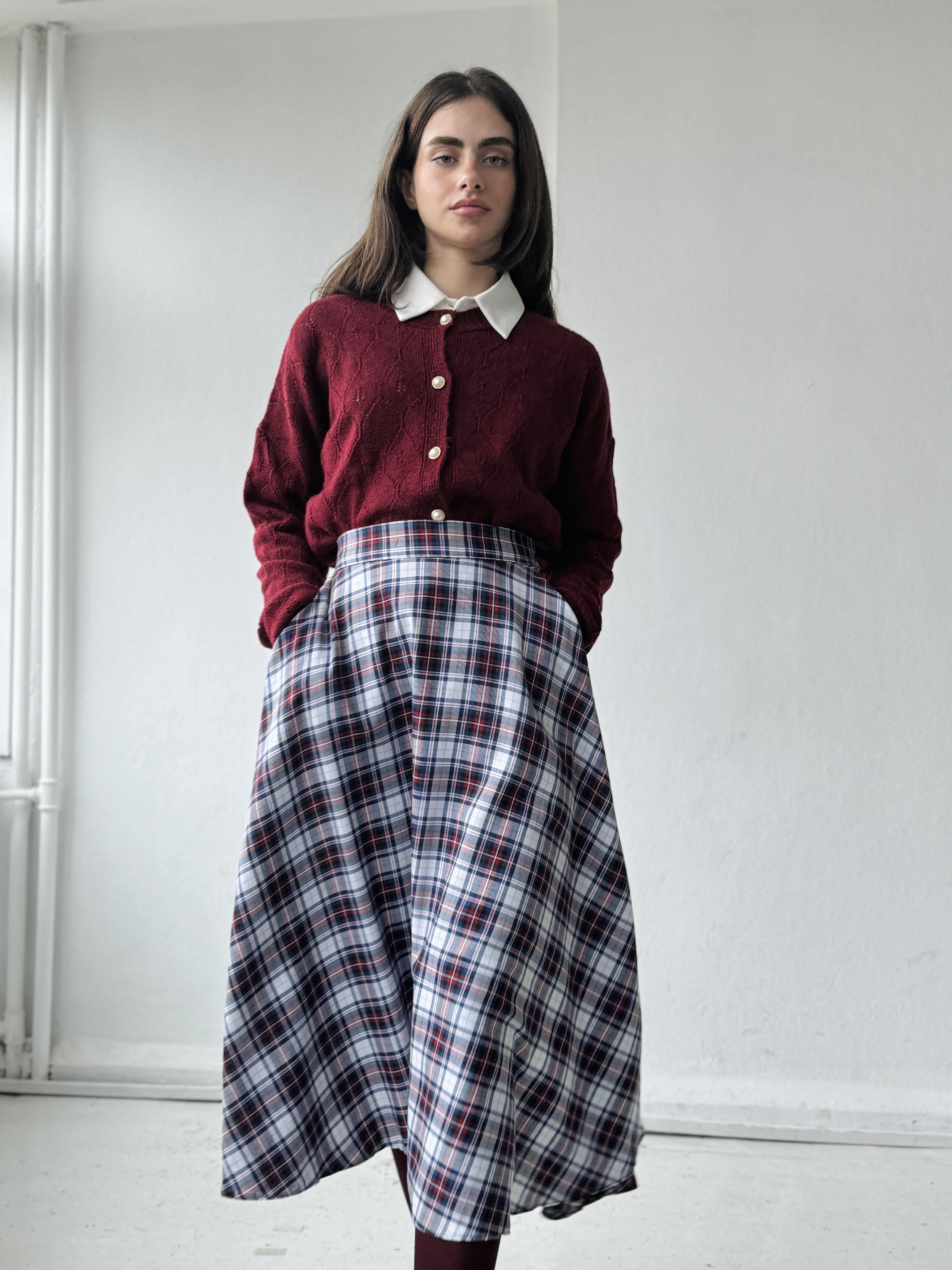Valerie Multicolor Long Women's Flared Skirt | Retrobird