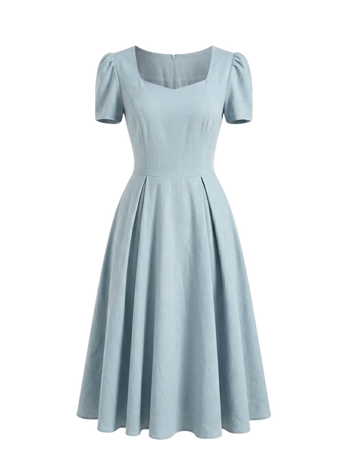 Design Matilda Ash Blue Long Women's Dress | Retrobird