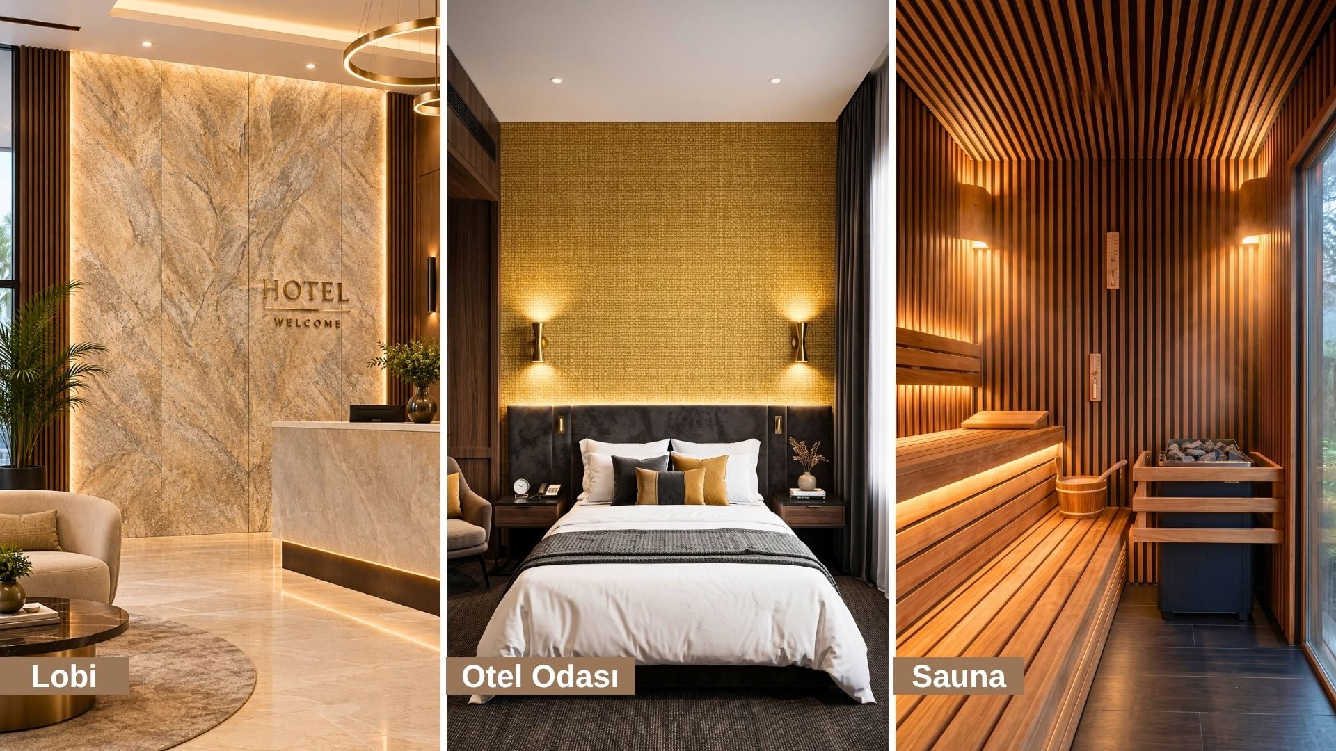 Otel Dekorasyonunda Hangi Malzemeler Kullanılır? Otel Odası, Lobi, Sauna ve Banyo İçin Dekorasyon Önerileri