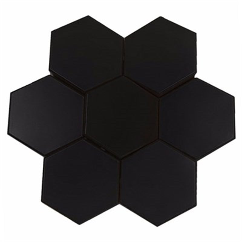 3D Hexagonal Wall Panel Black