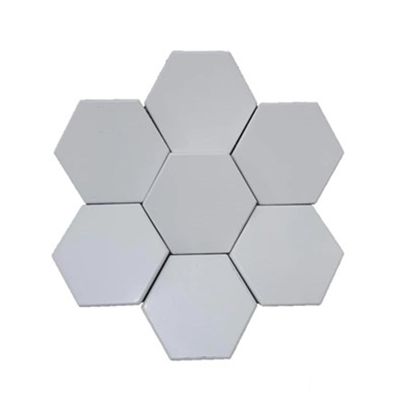 3D Hexagonal Wall Panel White