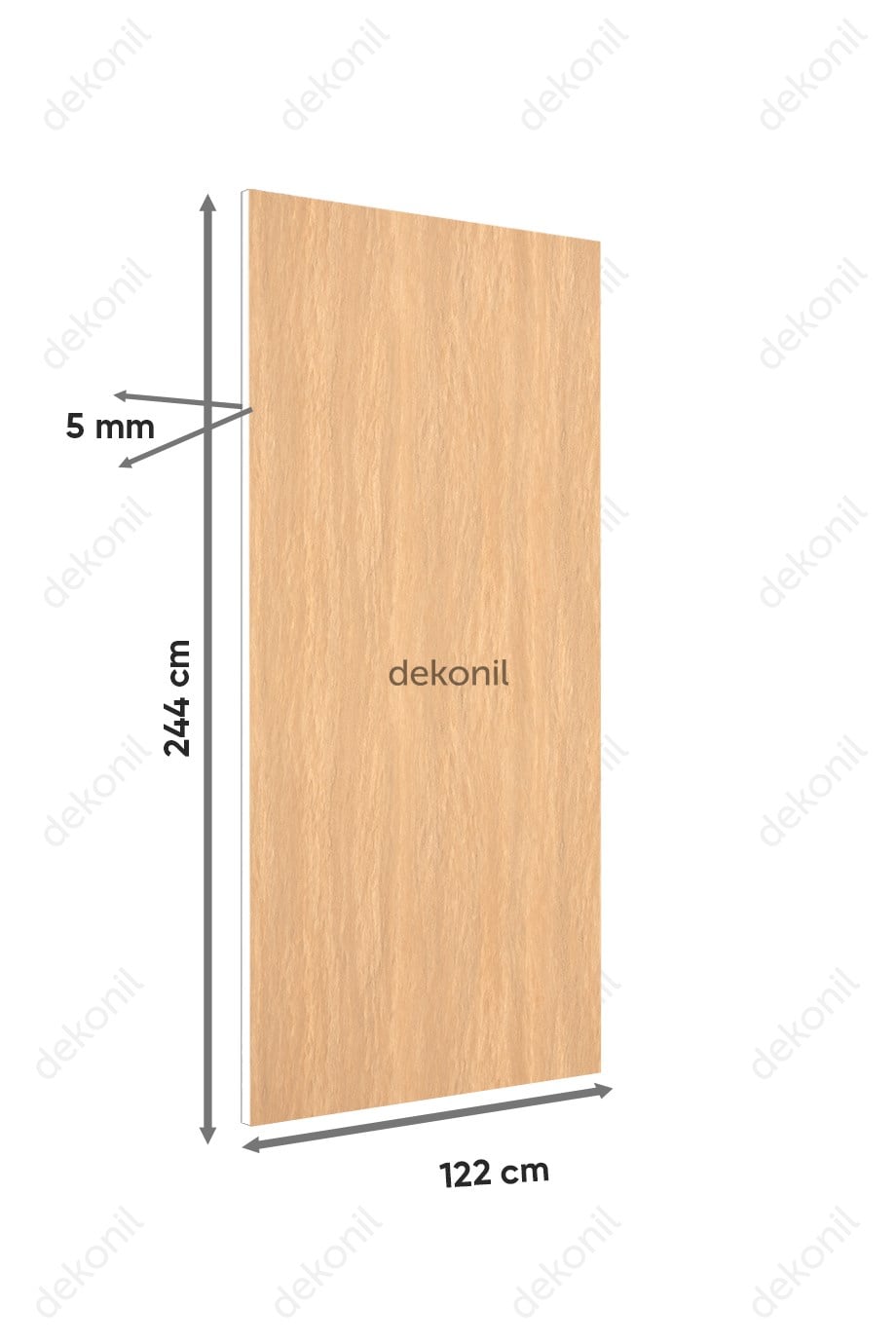 Açık Ahşap Desenli PVC Foam Board Duvar Paneli 122×244 cm
