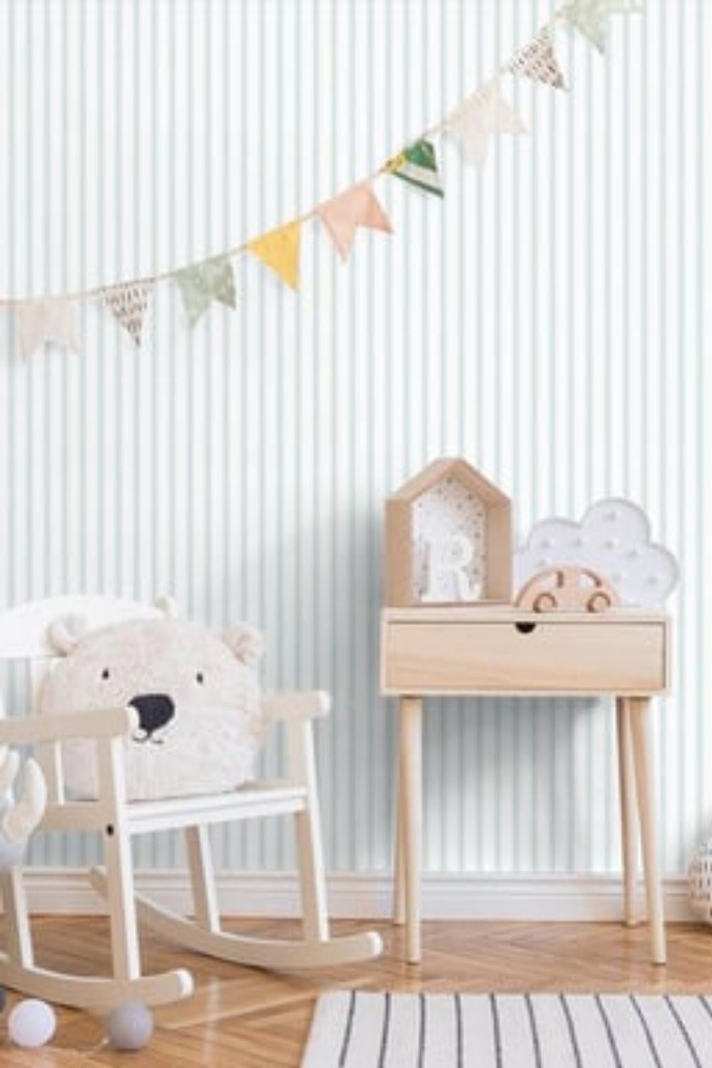 Adawall Ada Kids Striped Kids Room Wallpaper 8900-1