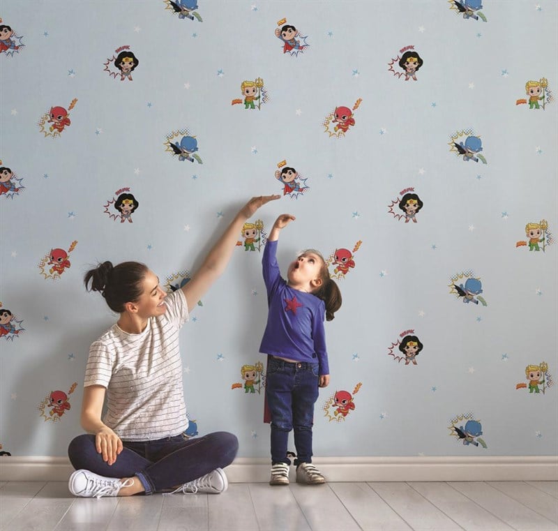 Adawall Ada Kids Süper Kahraman Çocuk Odası Duvar Kağıdı 8912-1