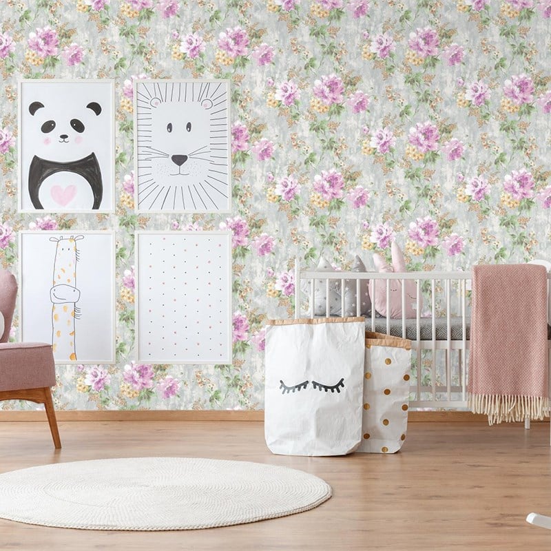 Adawall İndigo Çiçekli Duvar Kağıdı 4708-1
