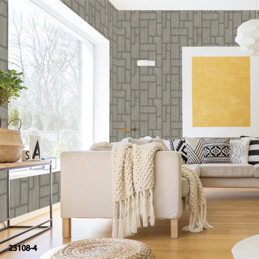 Adawall Roka Geometrik Desen Duvar Kağıdı 23108-4