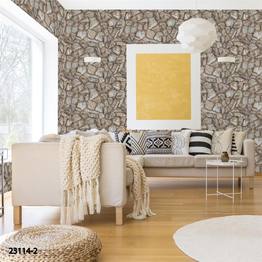 Adawall Roka Taş Desen Duvar Kağıdı 23114-2