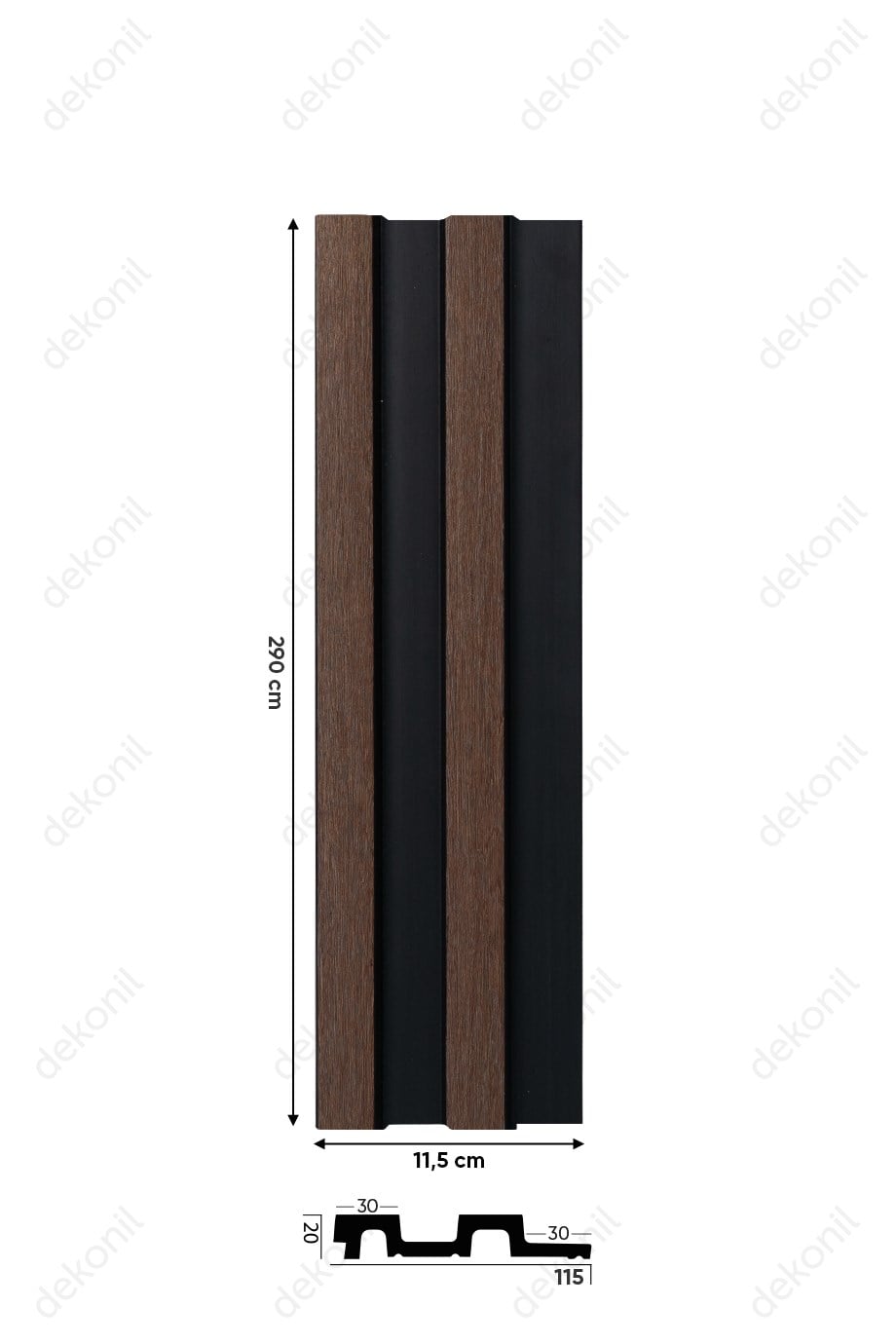 Ahşap Siyah Lambri 11,5cm