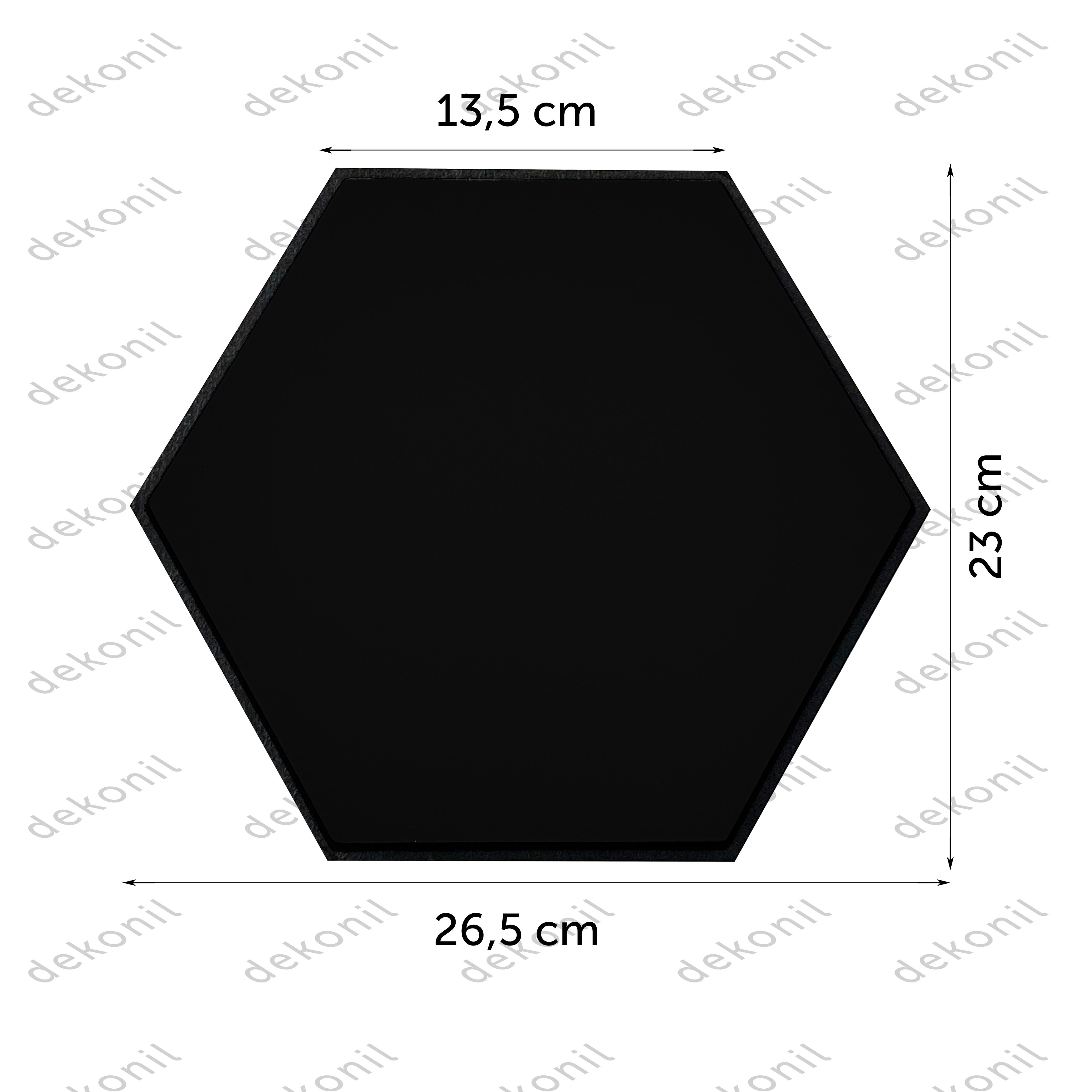 لوحة حائط سداسية صوتية سوداء على شكل قرص العسل