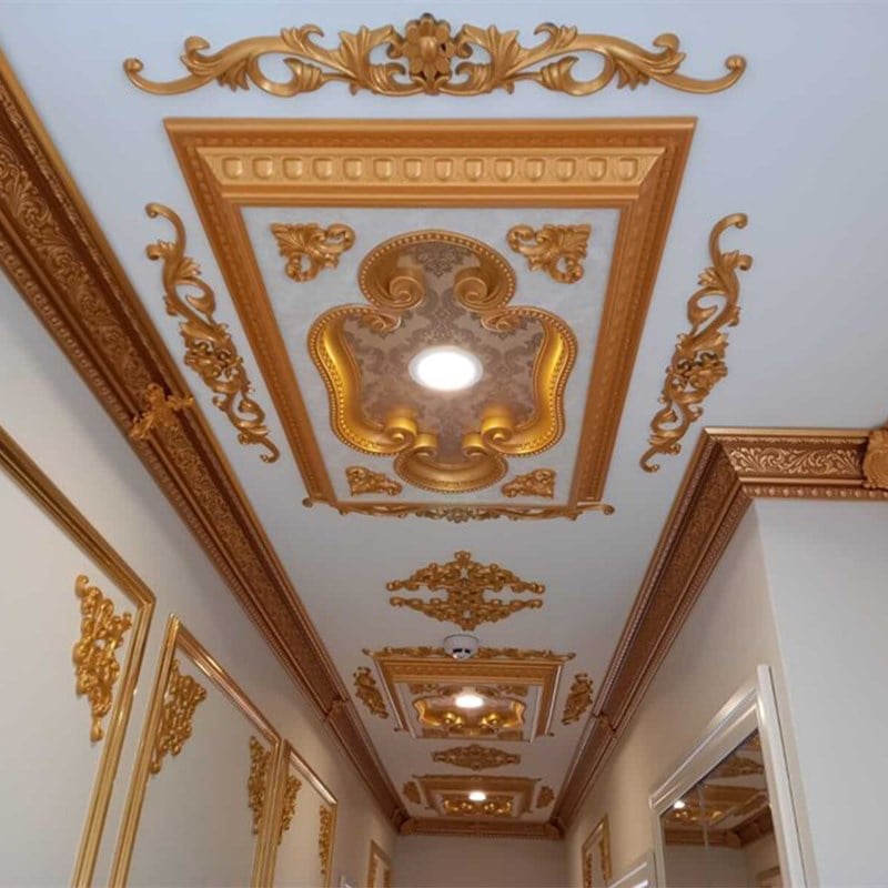 Altın Dikdörtgen Saray Tavan 60*90 cm