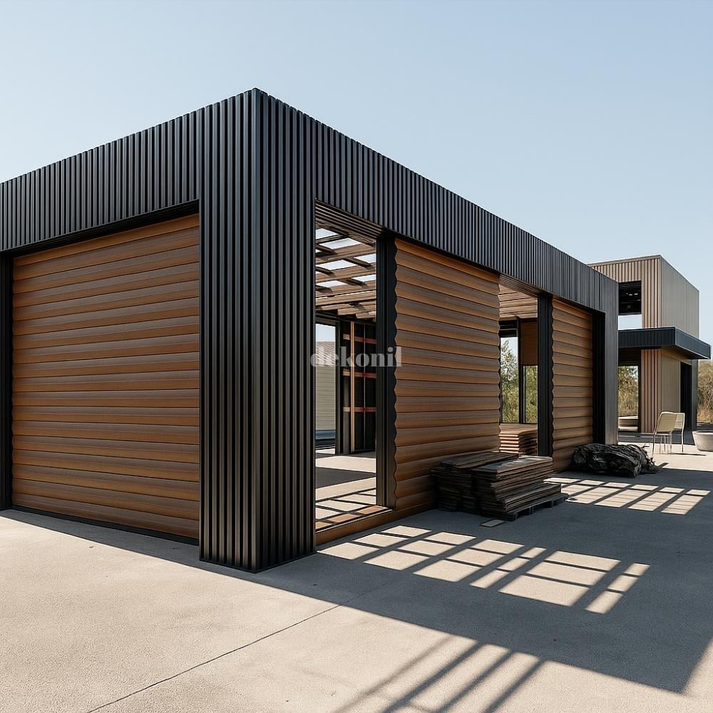 Antrasit Dış Cephe Lambri Kaplaması 20cm