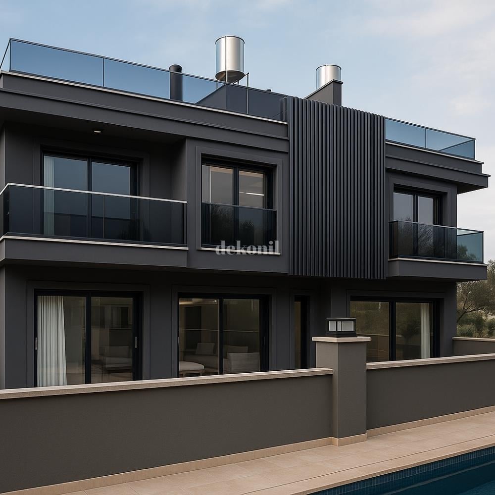 Antrasit Kompozit Seperatör Duvar Bölme Profili 4*10*300 cm