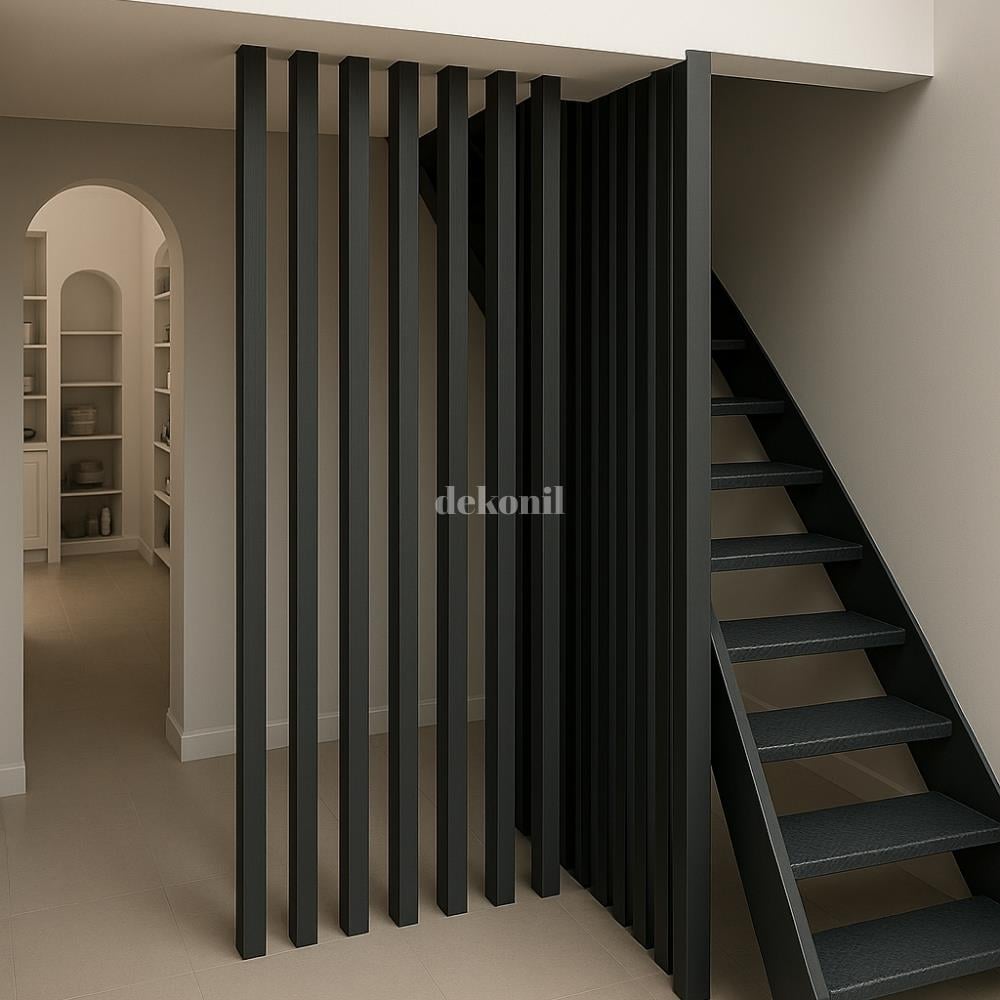 Antrasit Seperatör Duvar Bölme Profili 5*5*280cm