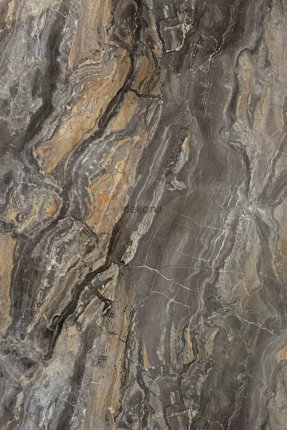 Arabescato Brown Mermer Desenli Pvc Duvar Paneli 122*244cm