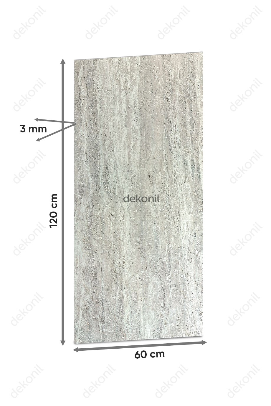 Argento Traverten Flex Stone İnce Esnek Doğal Taş Panel 60*120 cm