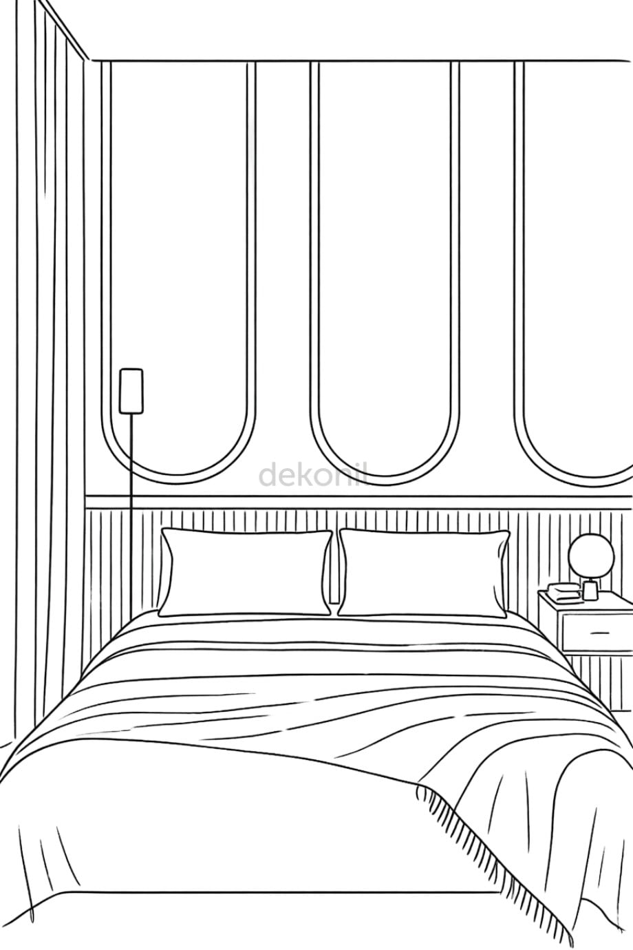 Ayla Pinterest MDF Oval Duvar Çıtası 70*135cm