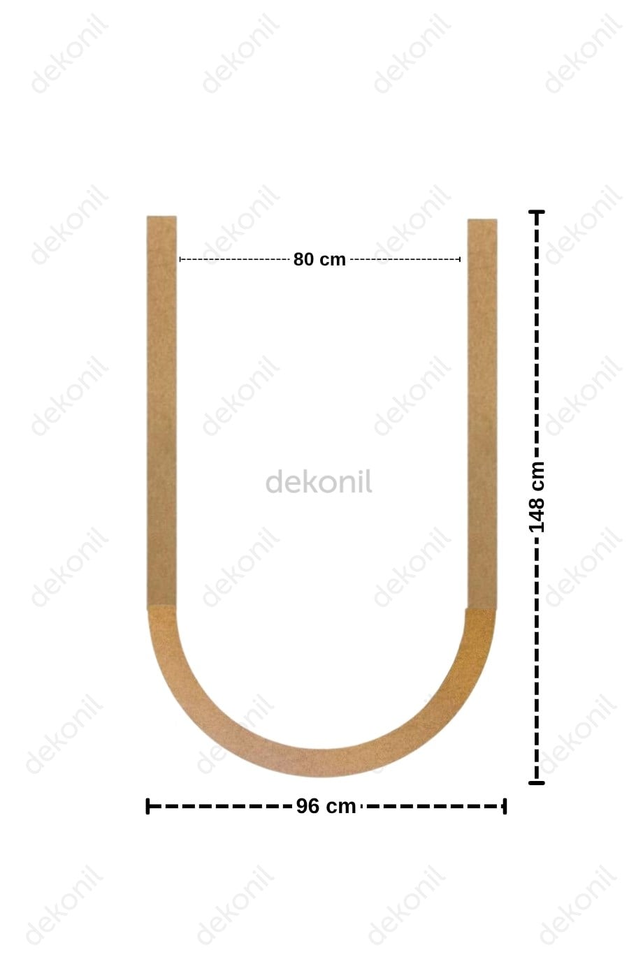 Ayla Pinterest Mdf Oval Duvar Çıtası 96*148cm