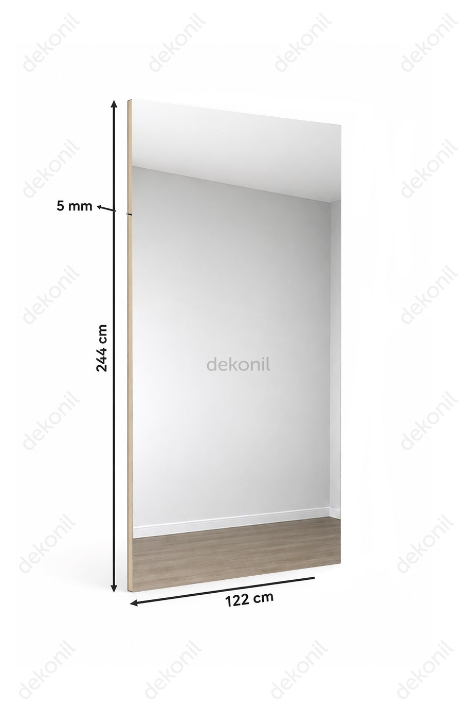 Ayna Görünümlü Bambu Duvar Paneli 122*244 cm