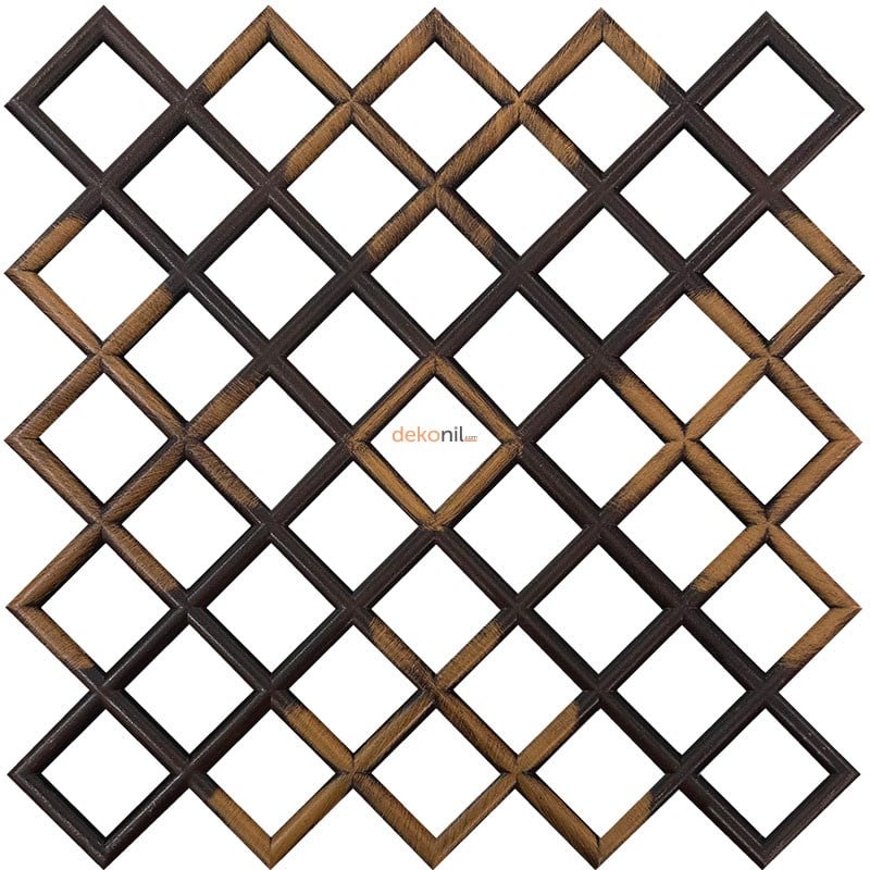 Baklava Desenli Ahşap Tavan ve Duvar Paneli 50cm