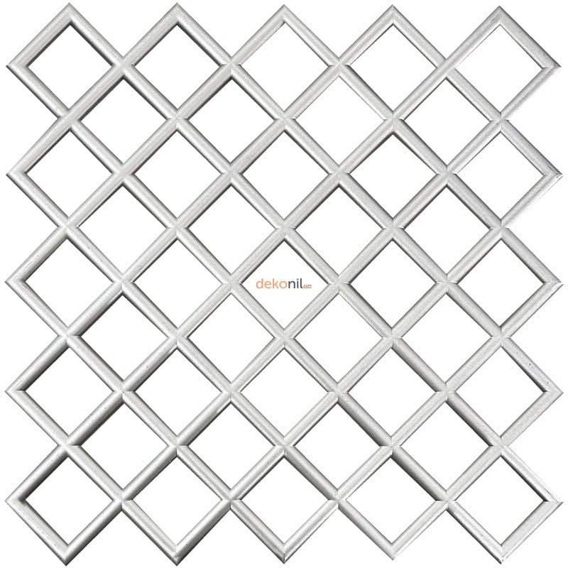 Baklava Desenli Gümüş Tavan ve Duvar Paneli 50cm