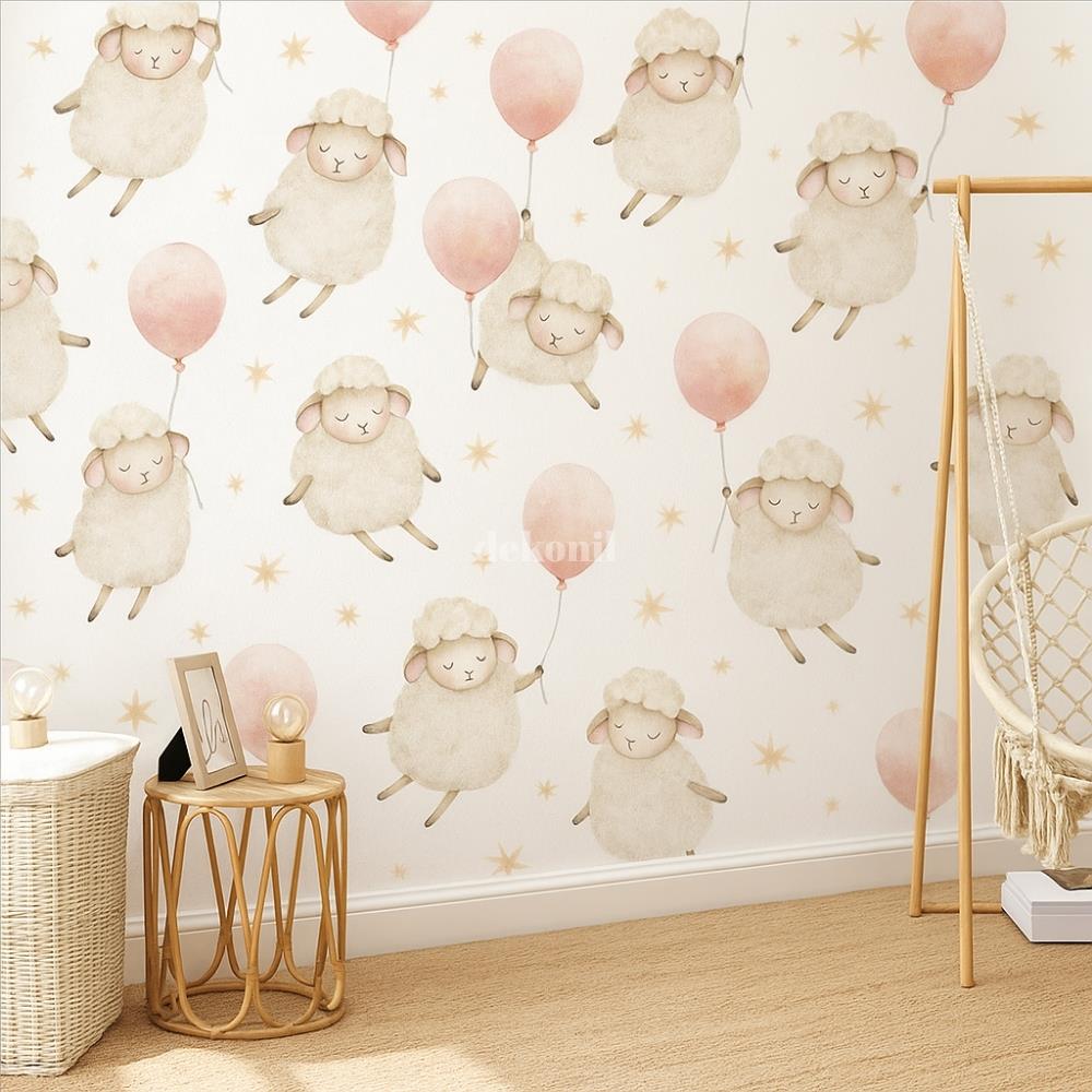 ورق جدران مطبوع مخصص لغرفة الطفل مصنوع من المنسوجات