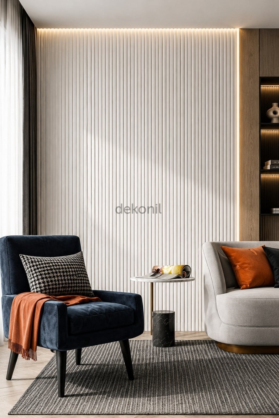 Beyaz MDF Lambri, Lux Duvar Paneli 12 cm