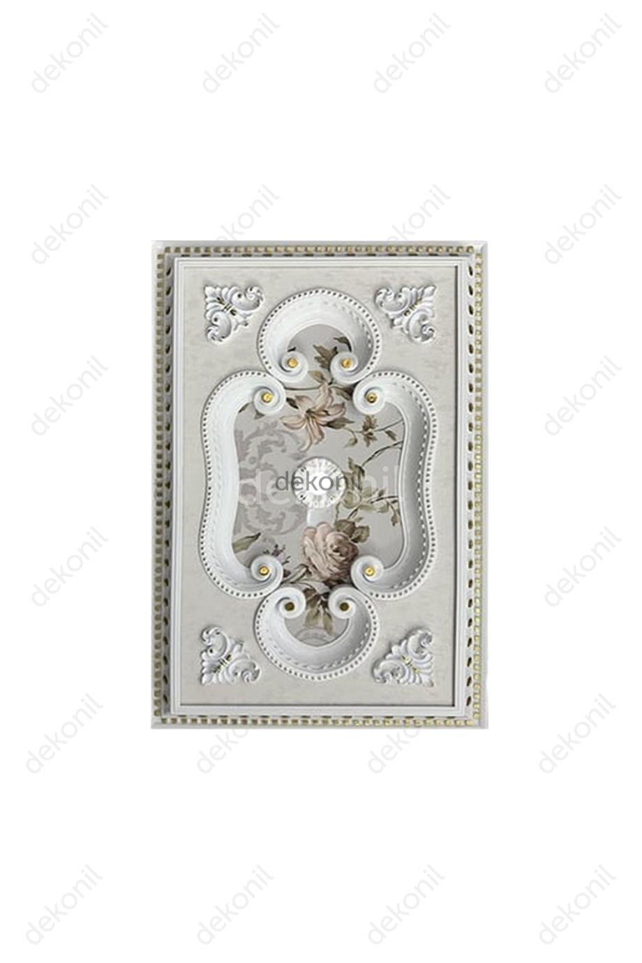 Beyaza Altın Dikdörtgen Saray Tavan 60*90 cm