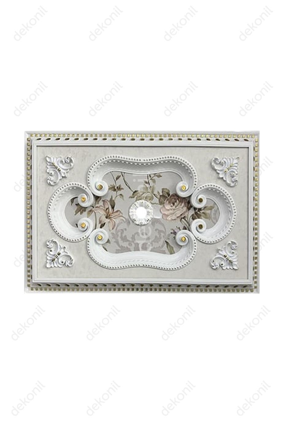 Beyaza Altın Dikdörtgen Saray Tavan 60*90 cm