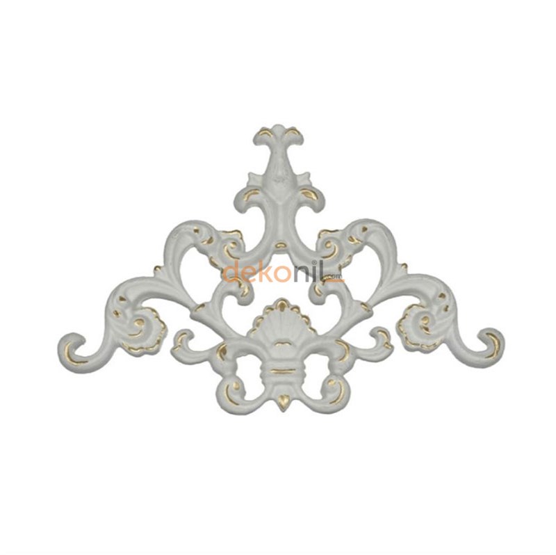 زخرفة زاوية سقف قصر من الذهب الأبيض 27*18 سم