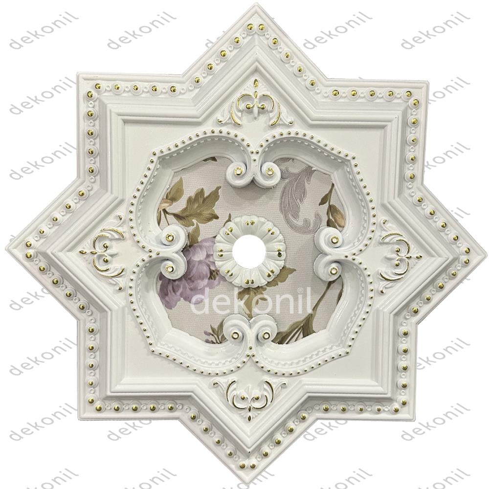 Beyaza Altın Yıldız Saray Tavan 60cm