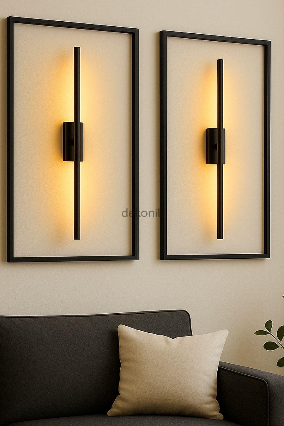 Black Viola Şarjlı Kablosuz LED Aplik