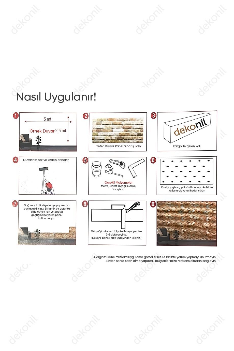 Bodrum Tuğla Dokulu EPS Duvar Paneli 50*100 cm