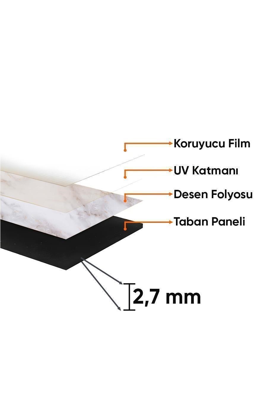 Siyah İnci Mermer Desenli PVC Duvar Paneli 122×244 cm