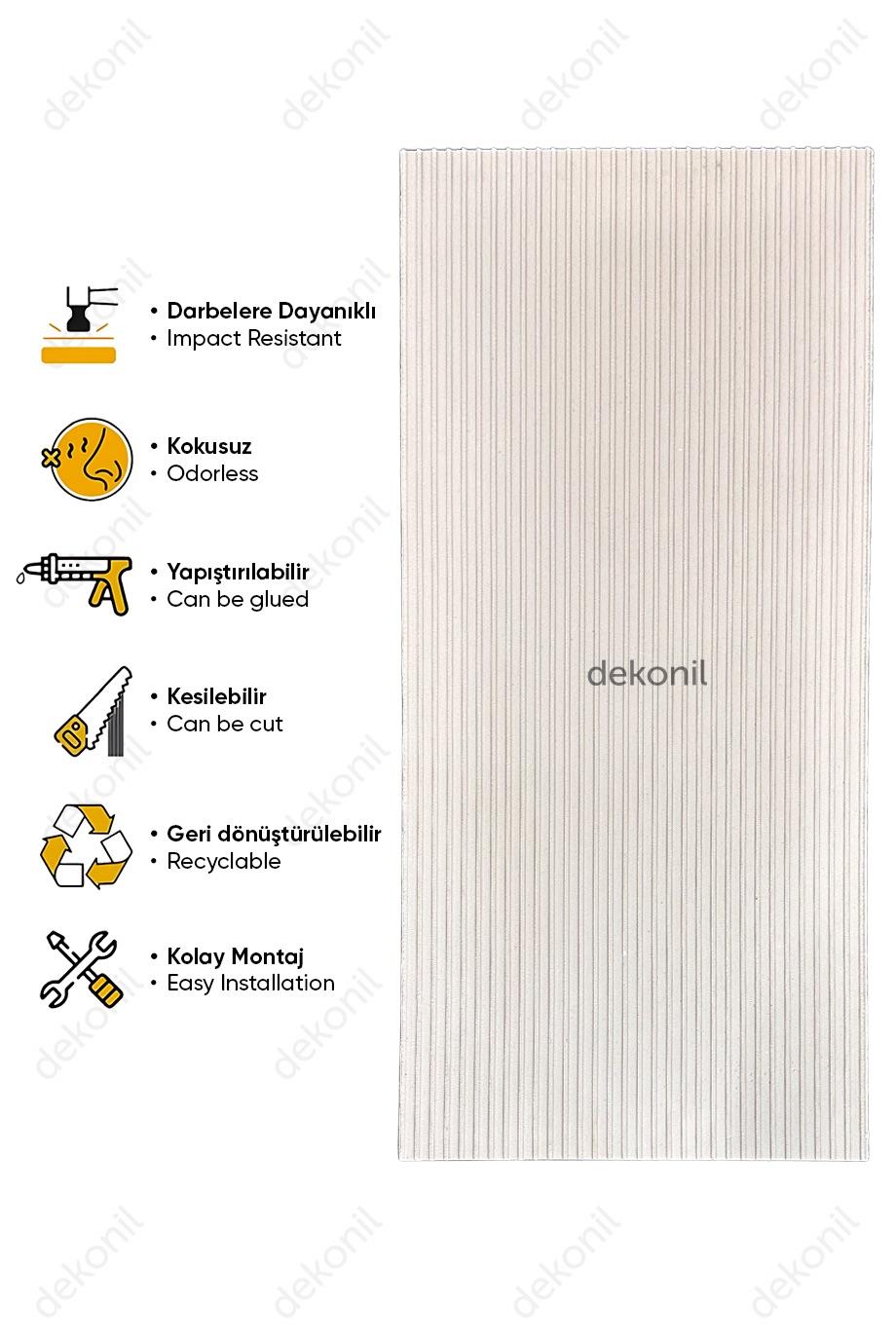 Boyanabilir EPS Duvar Paneli 50*120 cm