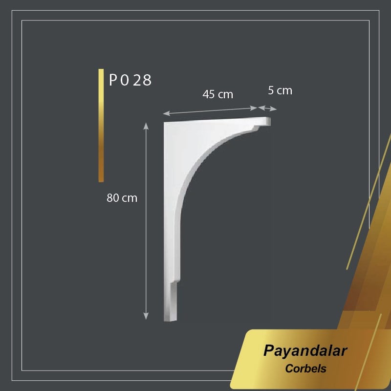 Boyanabilir Poliüretan Payanda 5*80*45cm