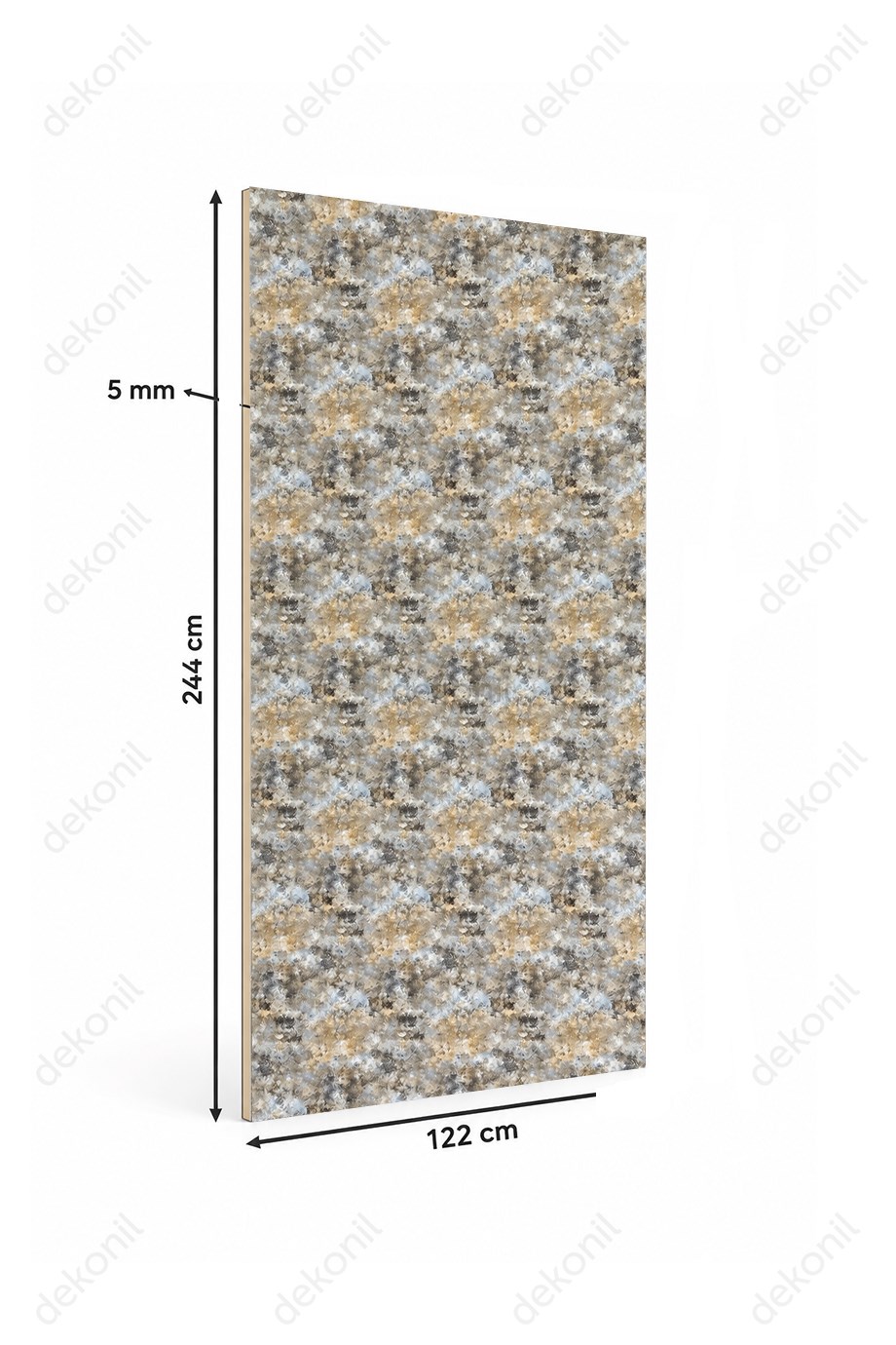 Bronz Eskitme Desenli Bambu Duvar Paneli 122*244 cm