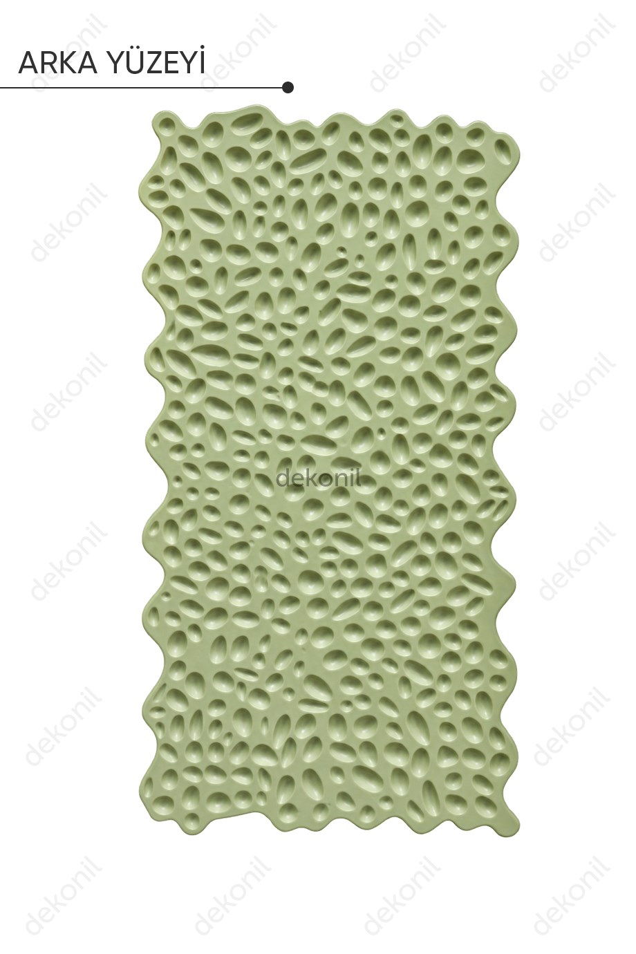 Çakıl Taşı Desenli 3D Poliüretan Duvar Paneli 60*120*2,5 cm
