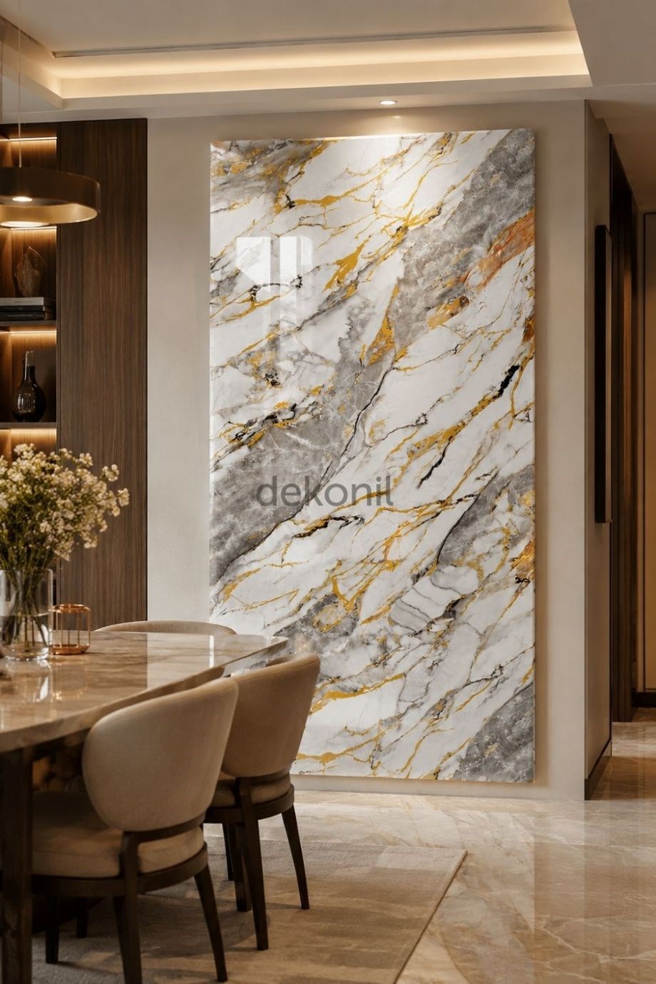 Calacatta Luxe Mermer Desenli PVC Duvar Paneli 122x244 cm
