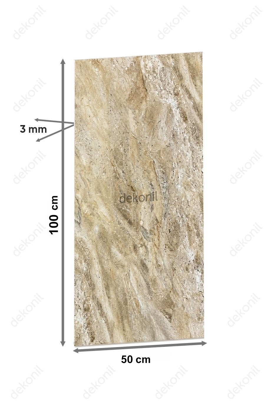 Caramel Mermer Desenli Flex Stone İnce Esnek Doğal Taş Panel 50*100 cm