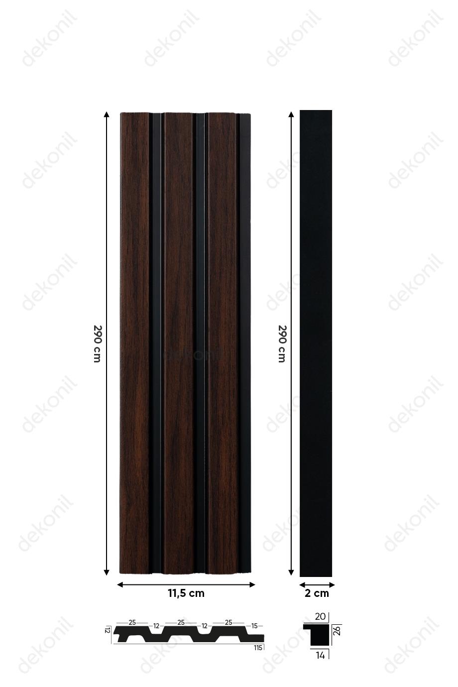 Walnut Wall and Ceiling Paneling 11.5 cm