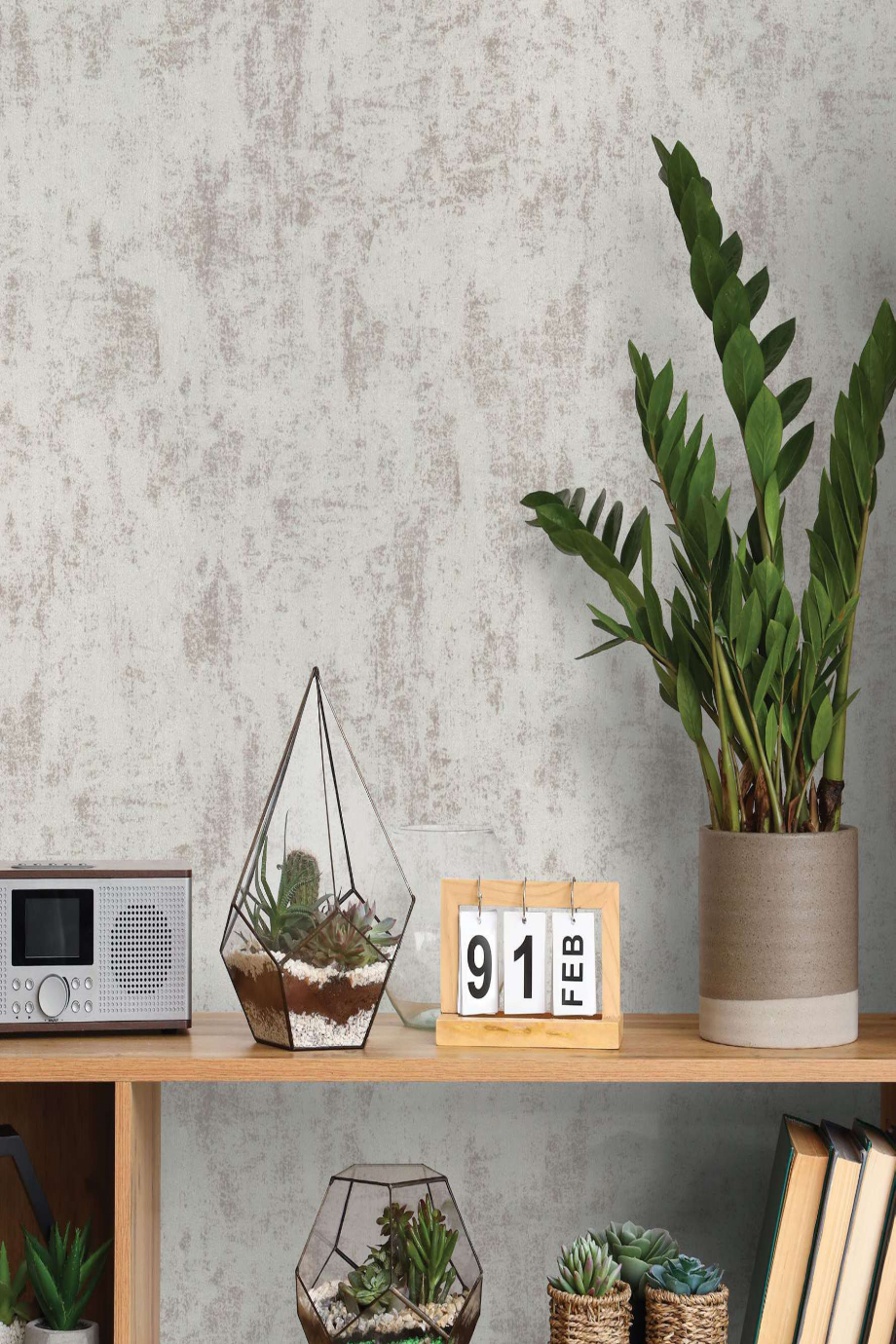 Decowall Rina Sıva Desenli Duvar Kağıdı 710-02