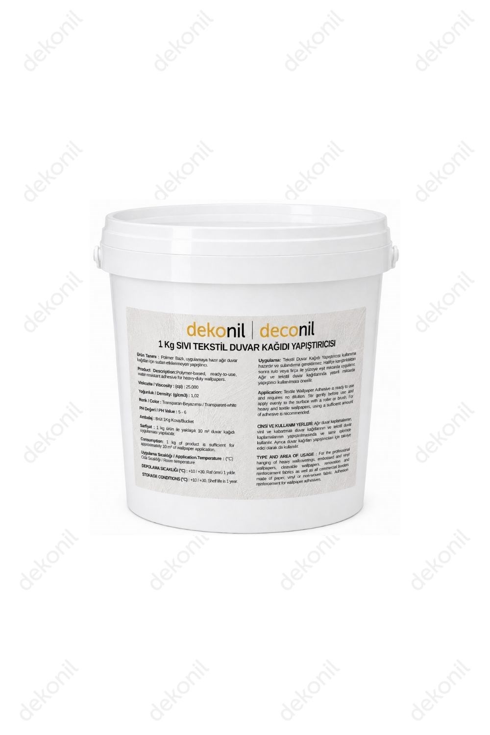 Dekonil Tekstil Duvar Kağıdı Yapıştırıcısı 1 kg