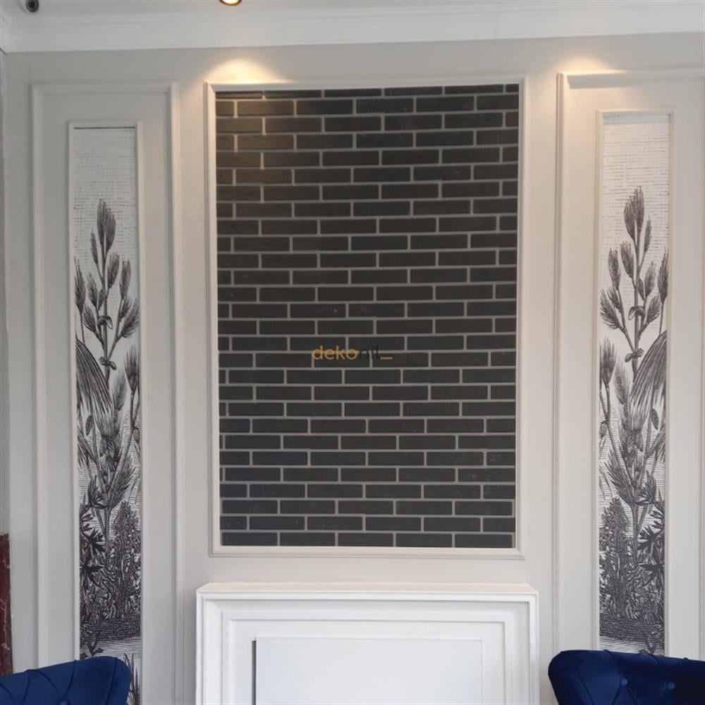 لوح حائط ديكونيل قرميد أنثراسيت رمادي 25*77 سم