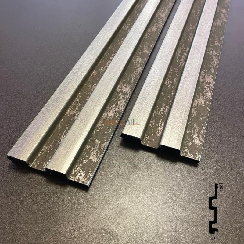 Antik Gümüş Duvar ve Tavan Lambri 12cm