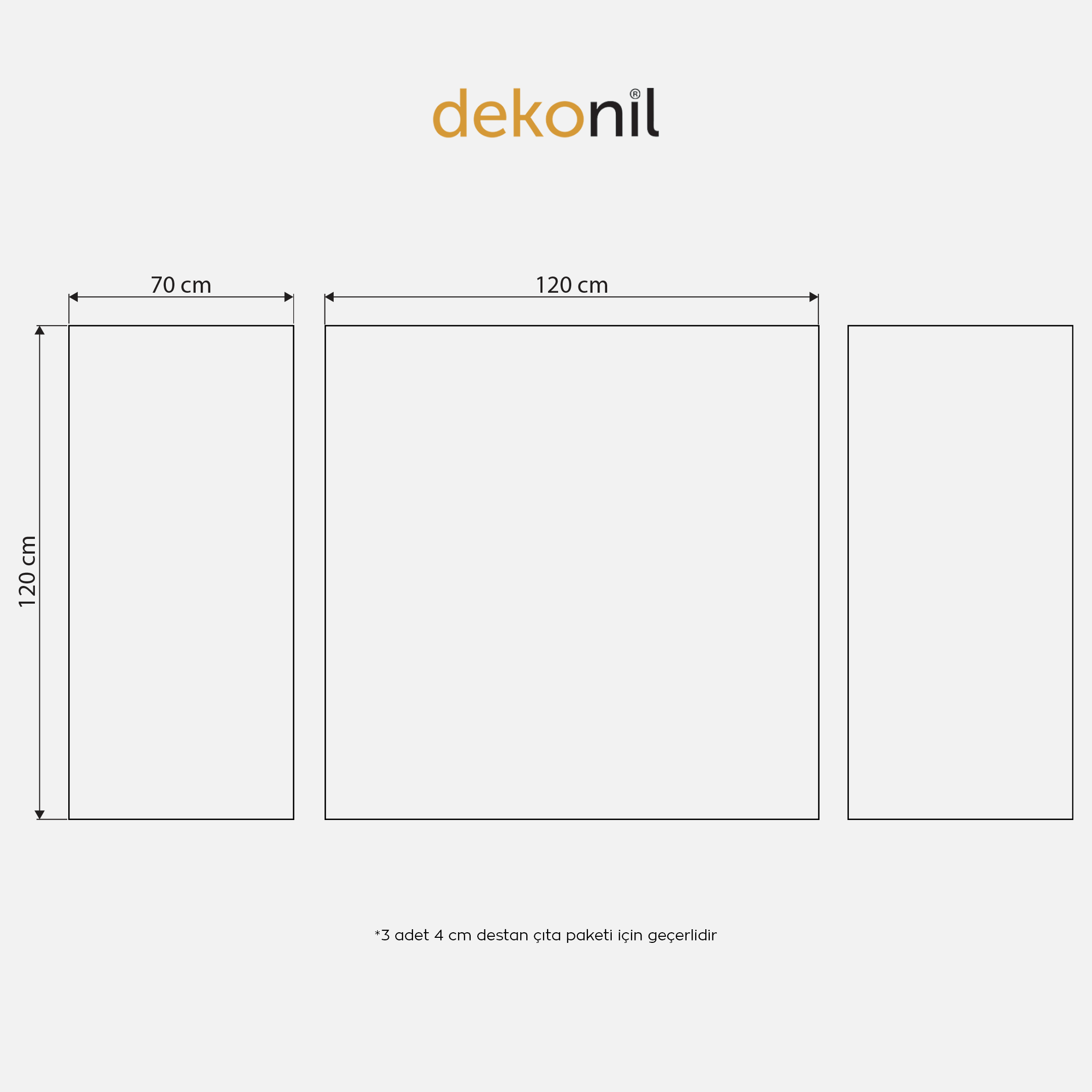 Destan 4 cm Boyanabilir Hazır Kesilmiş Duvar Çıtası Paketi 3lü (Silikon Hediyeli) (120*70 cm)