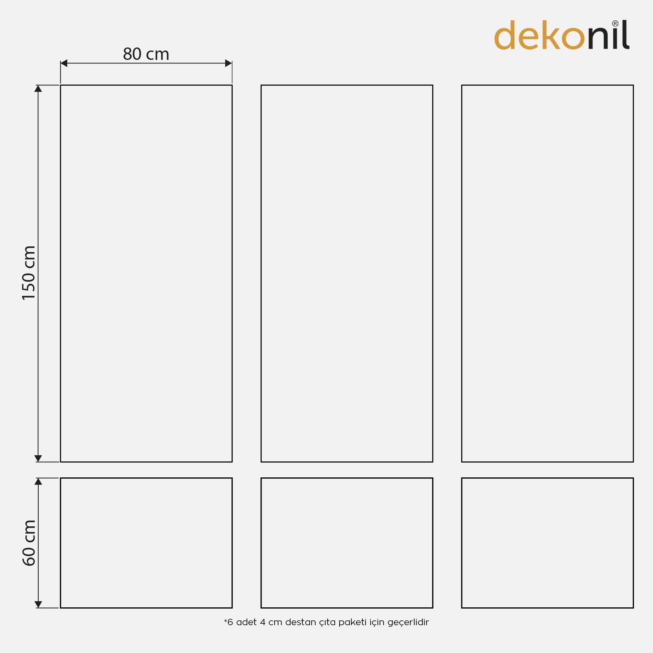 Destan 4 cm Boyanabilir Hazır Kesilmiş Duvar Çıtası Paketi 6lı (Silikon Hediyeli)