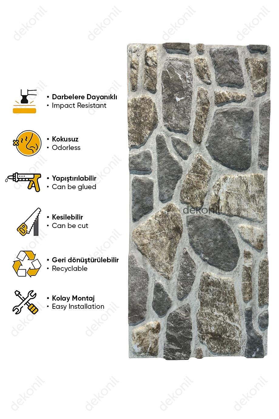 Doğal Taş EPS Duvar Paneli 50*120 cm