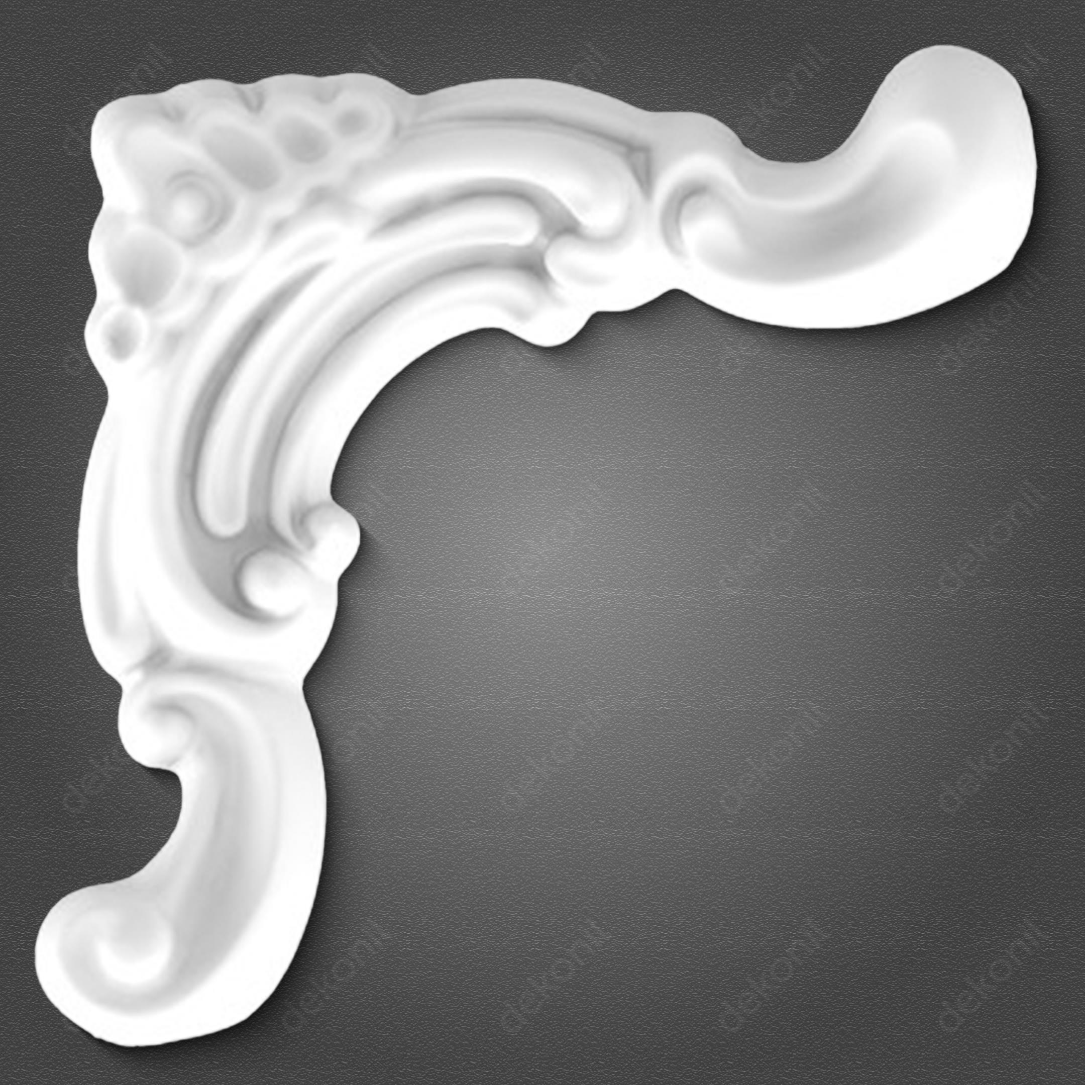 Elmas Poliüretan Boyanabilir 2,5cm Çıta Geçmeli Köşe Motifi