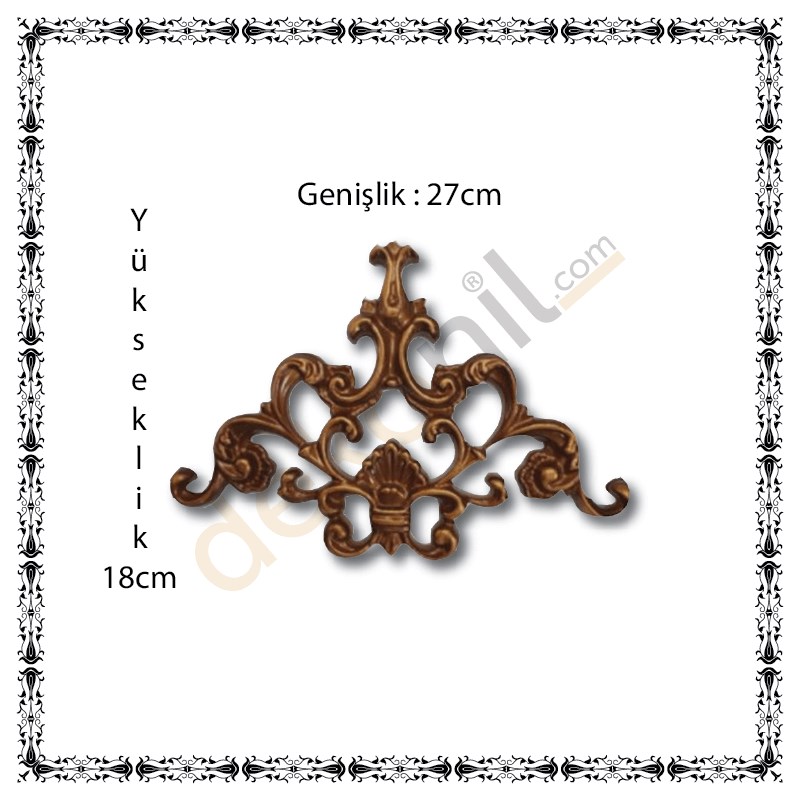 زخرفة زاوية سقف قصر عتيق 27*18 سم