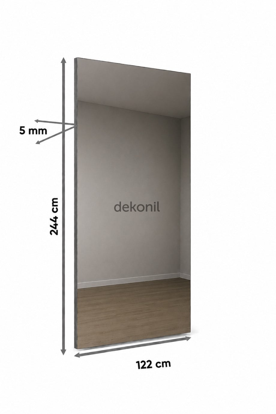 Füme Aynalı PVC Foam Board Duvar Paneli 122×244 cm